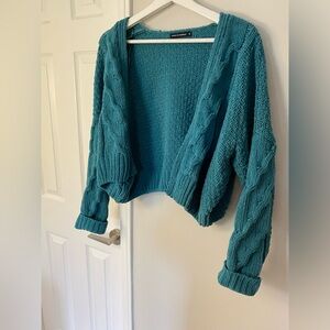 Cropped Knit Cardigan